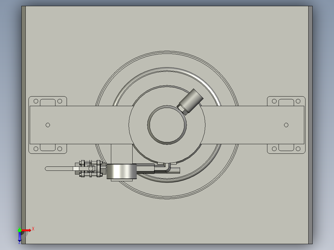 气动双立柱黄油机俯视图