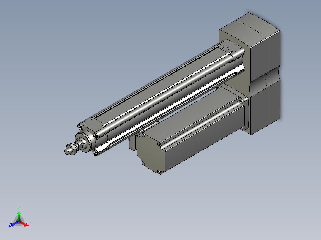 电缸30x200_106正等轴测图