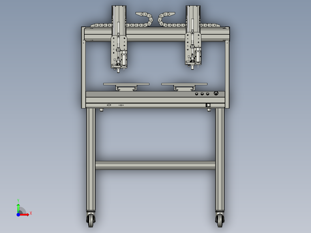 玻璃屏幕点胶机前视图