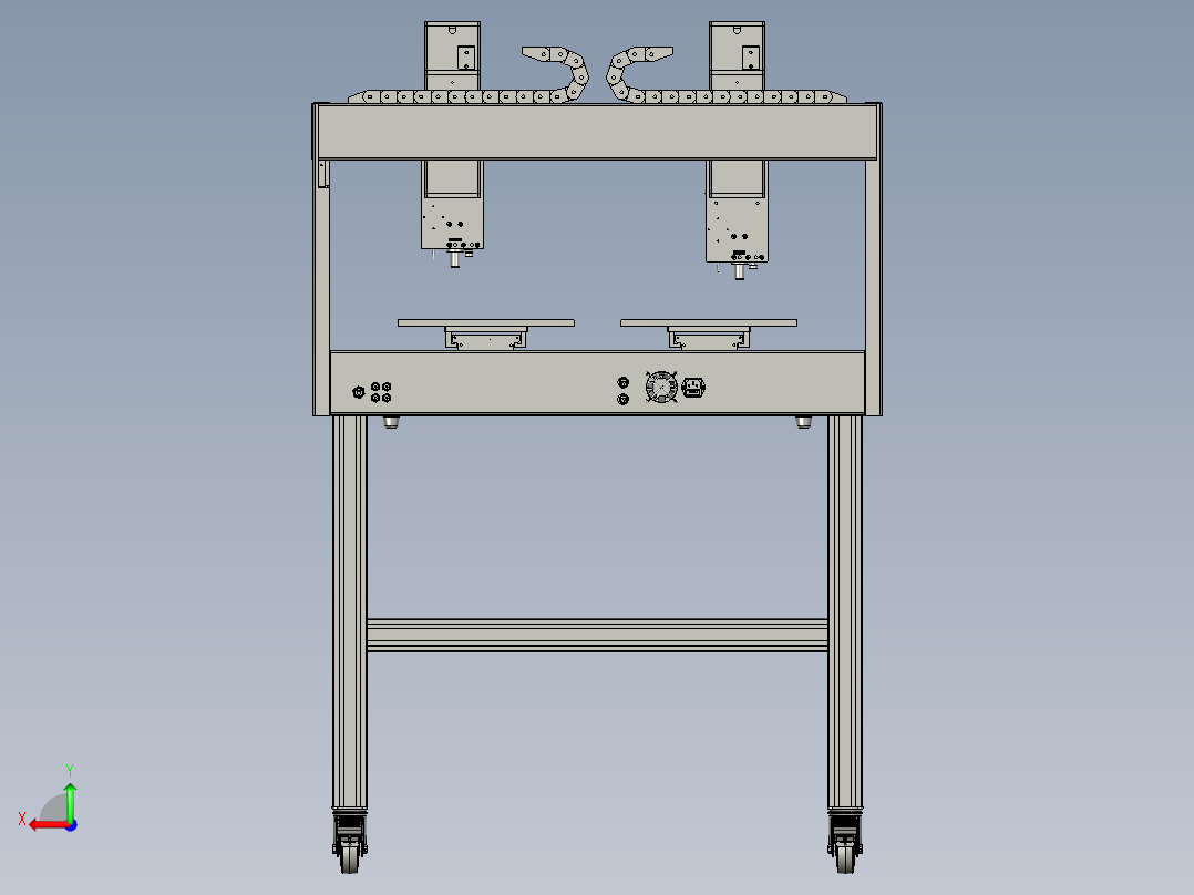 玻璃屏幕点胶机后视图