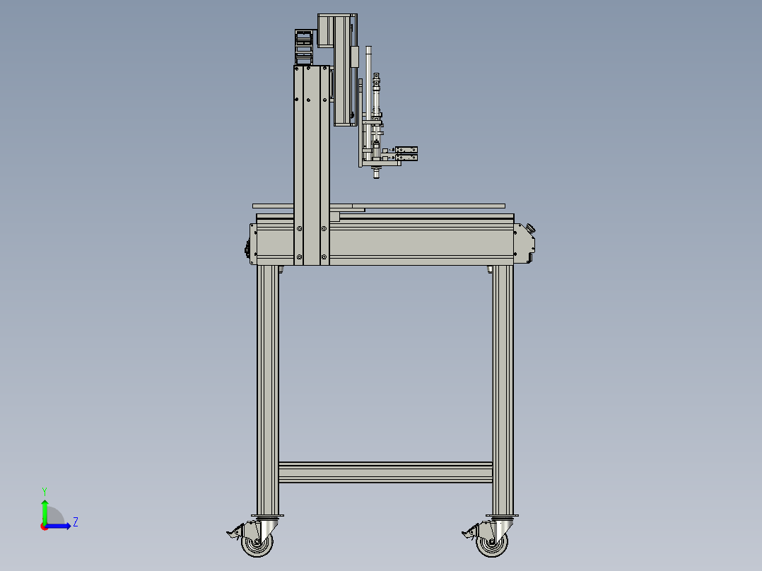 玻璃屏幕点胶机左视图