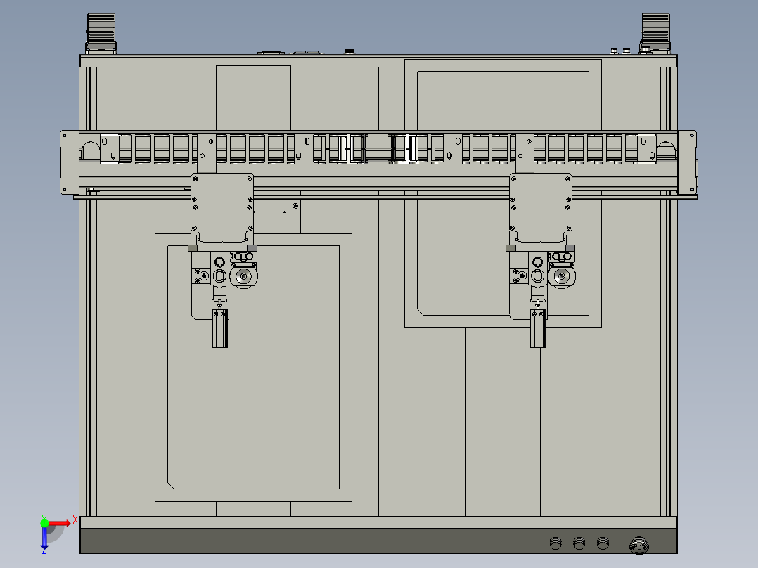玻璃屏幕点胶机俯视图