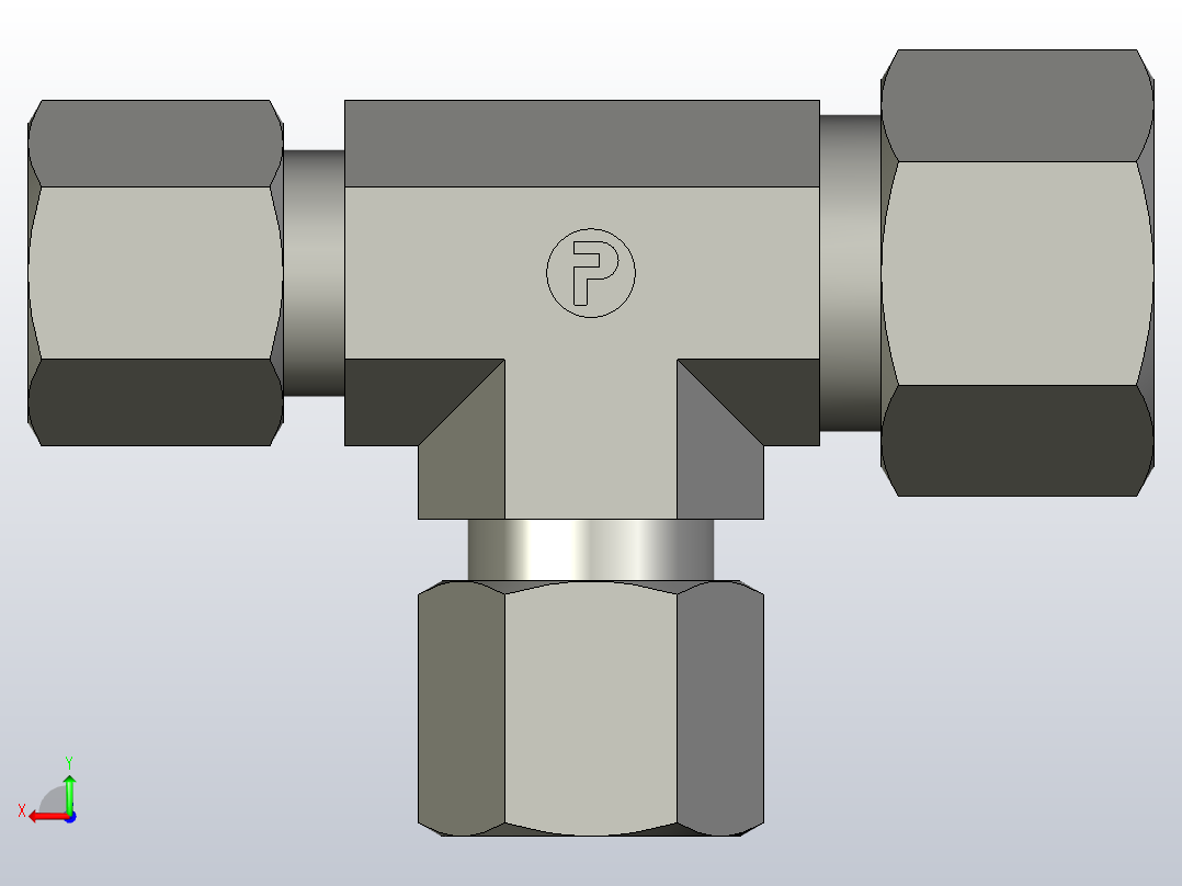 EO管接头三通异径管TR12 08 08L71.stp后视图
