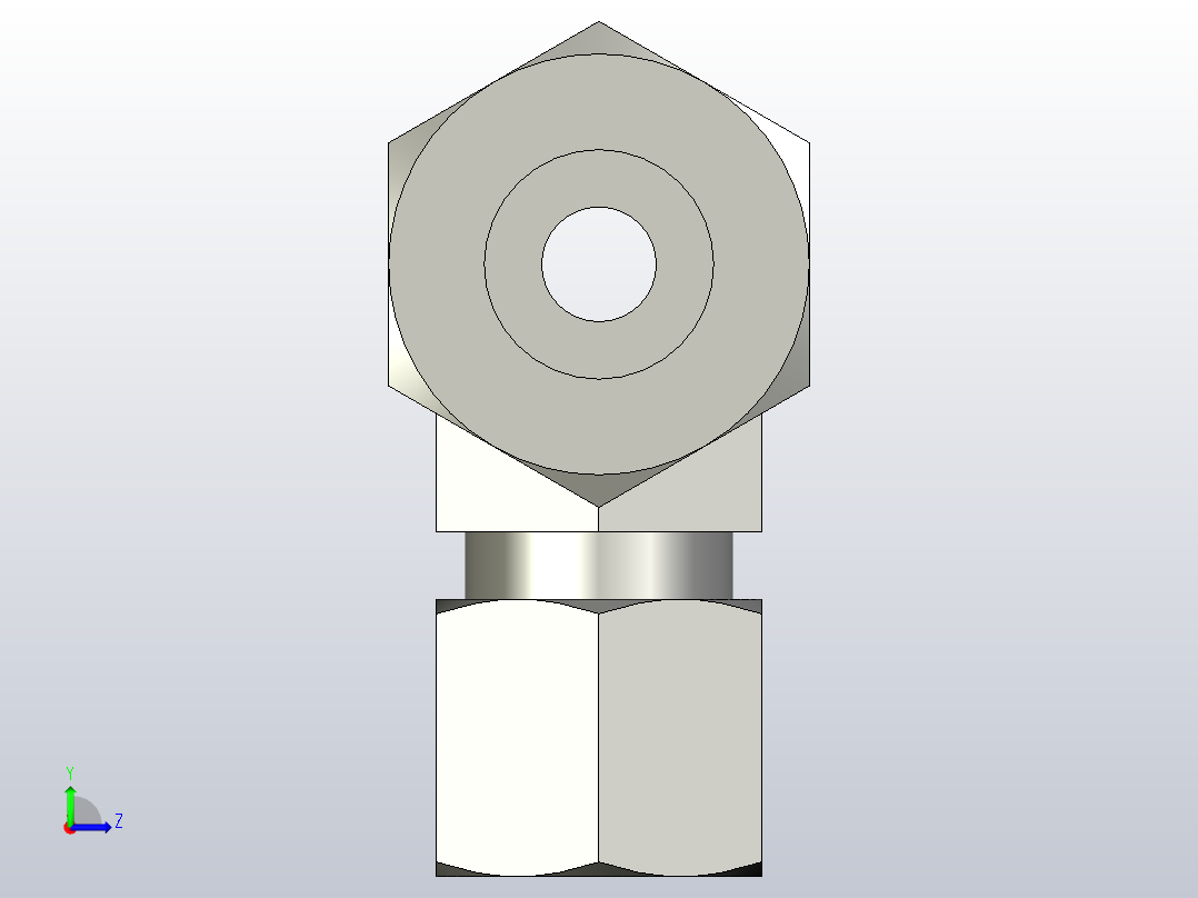 EO管接头三通异径管TR12 08 08L71.stp左视图