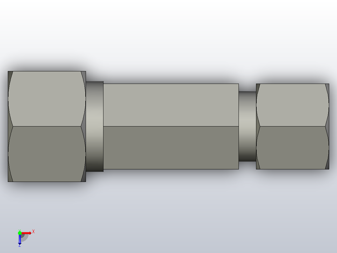 EO管接头三通异径管TR12 08 08L71.stp俯视图