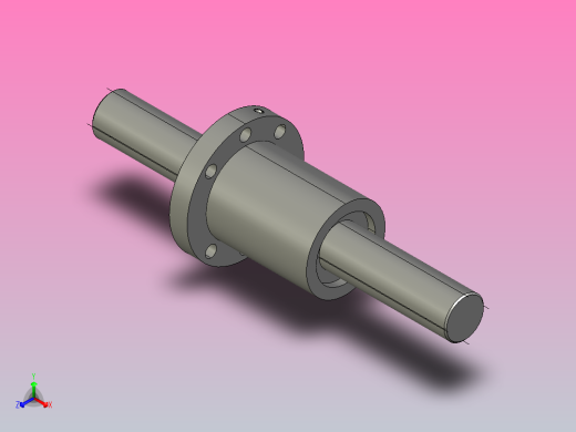 DKF3212-5滚珠丝杆3D模型