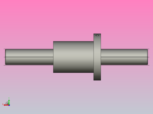 DKF3212-5滚珠丝杆3D模型后视缩略图