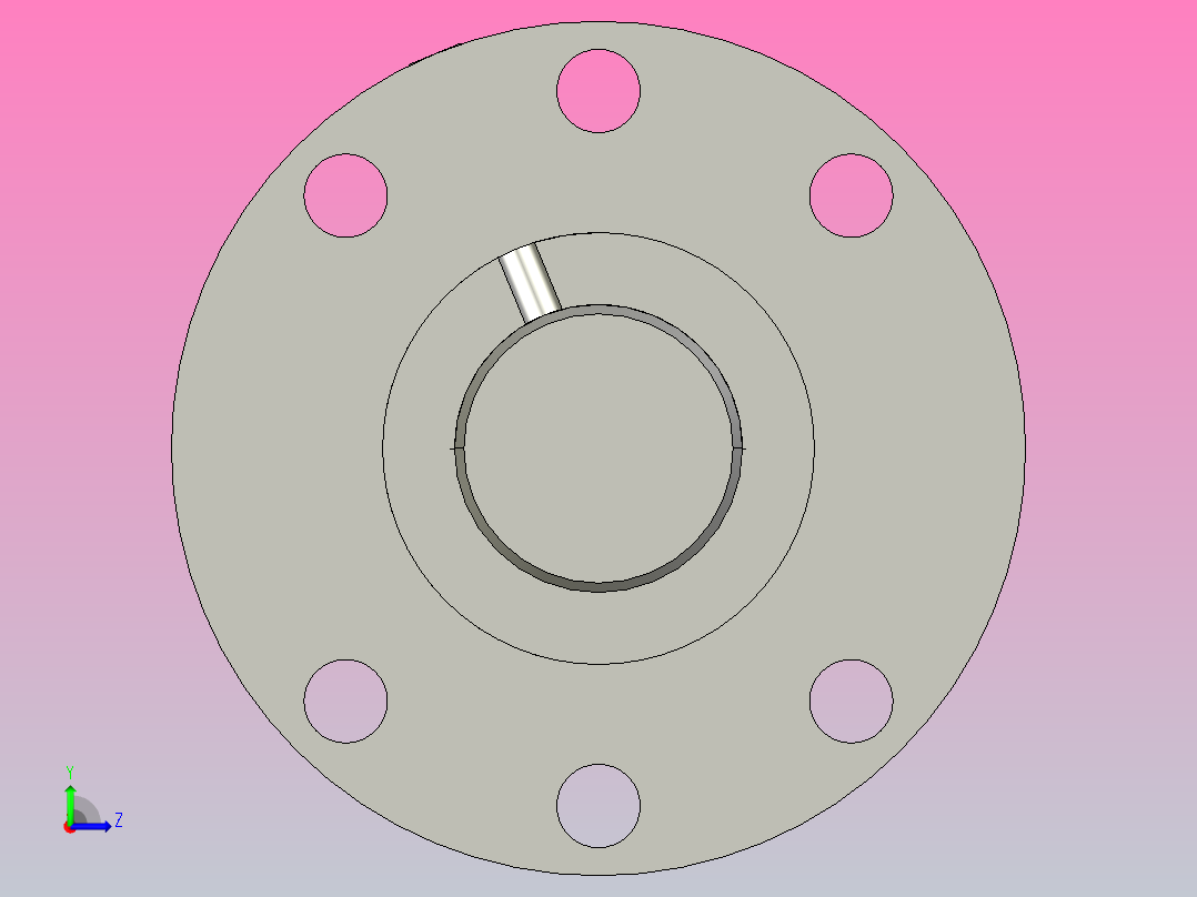 DKF3212-5滚珠丝杆3D模型左视图