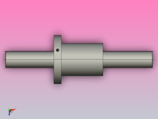 DKF3212-5滚珠丝杆3D模型俯视缩略图