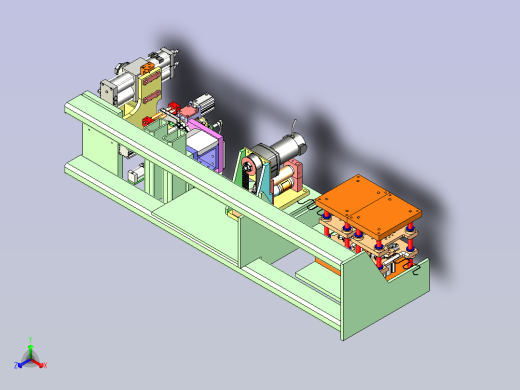螺旋绕线机工装总成3D图纸三维模型
