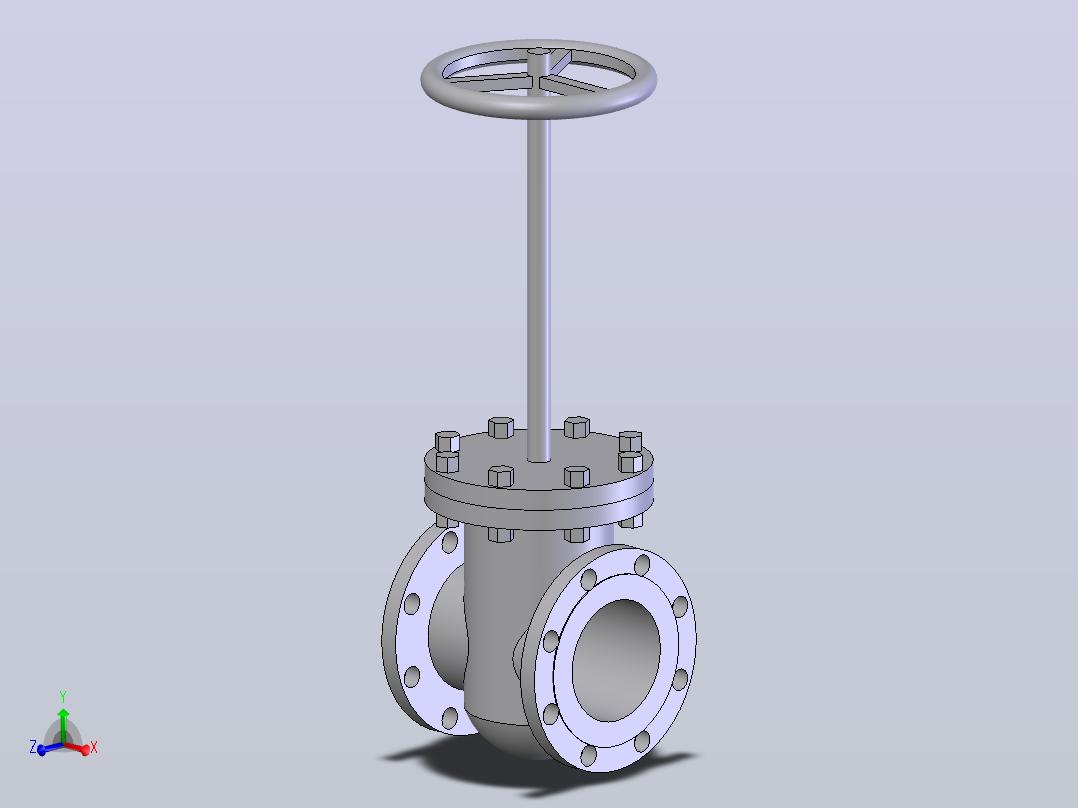 gate valve (asme b16.34) fl - 150-2500阀主视图