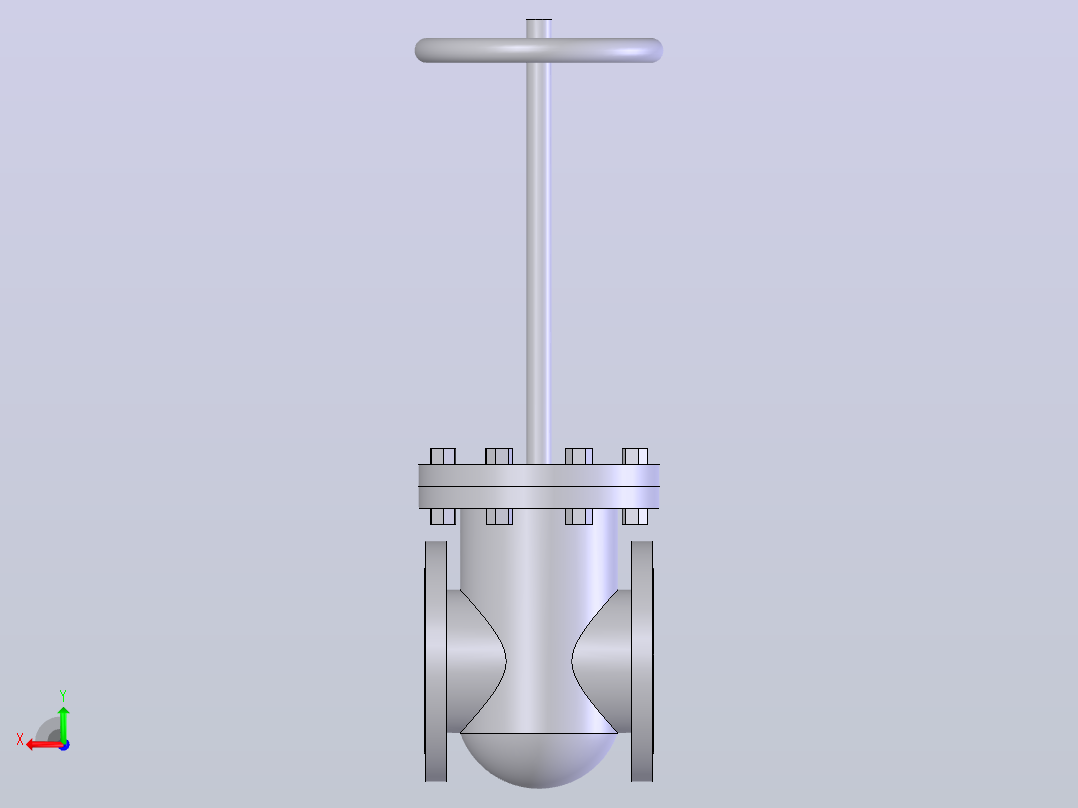 gate valve (asme b16.34) fl - 150-2500阀后视图