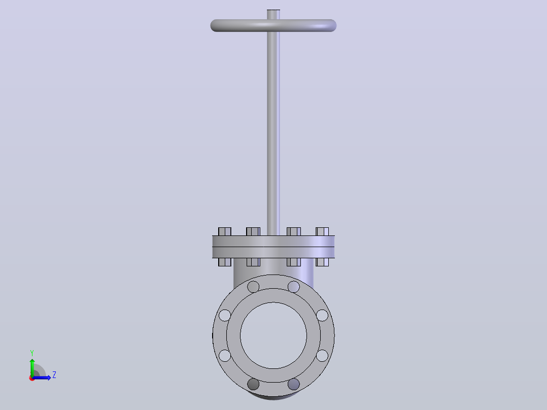 gate valve (asme b16.34) fl - 150-2500阀左视图