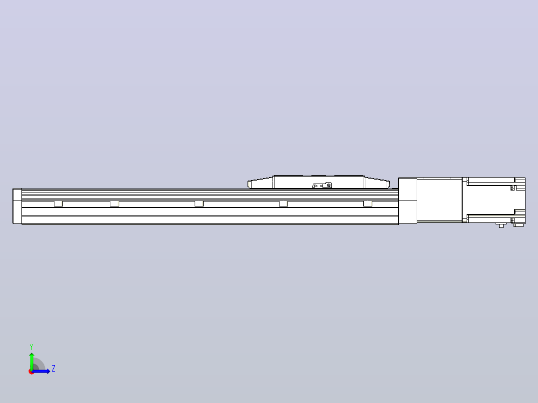 滚珠丝杠直线轴内置导轨TPA-GCR-170-2510C-L400-M-M75-N3左视图