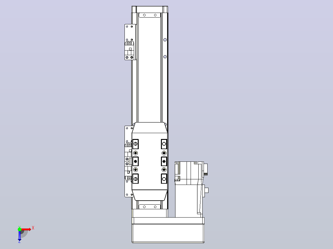 滚珠丝杠直线轴内置导轨TPA-GCR-50-1210C-L150-ML-M10-N3俯视图