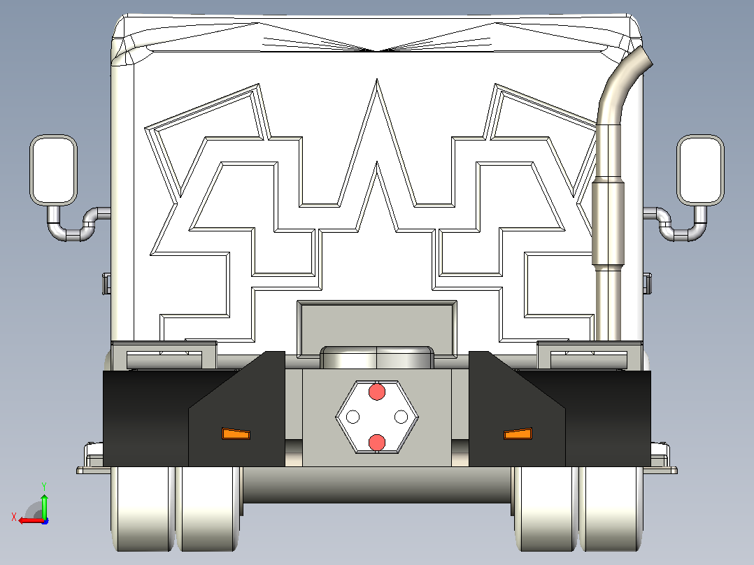 卡车01后视图