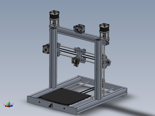 桌面式3D打印机主视缩略图