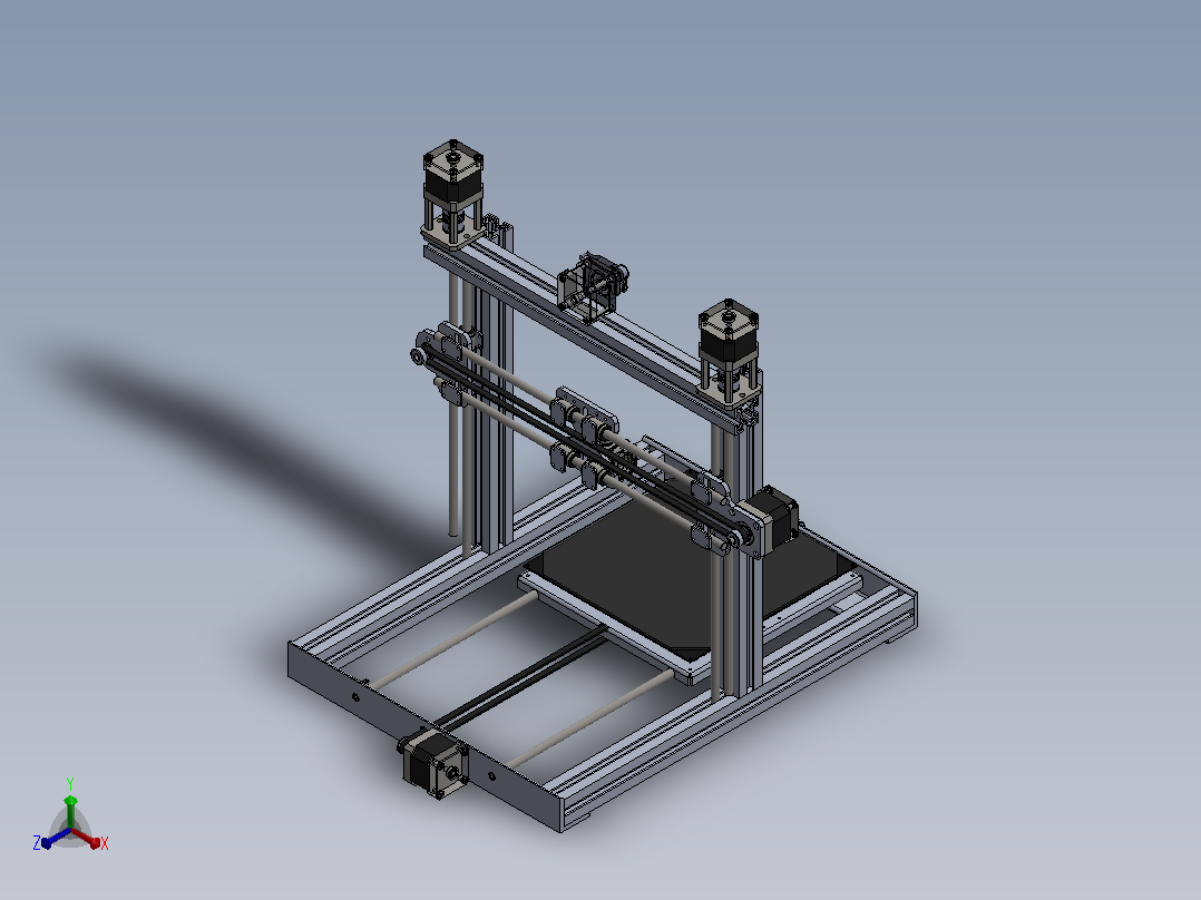 桌面式3D打印机正等轴测图