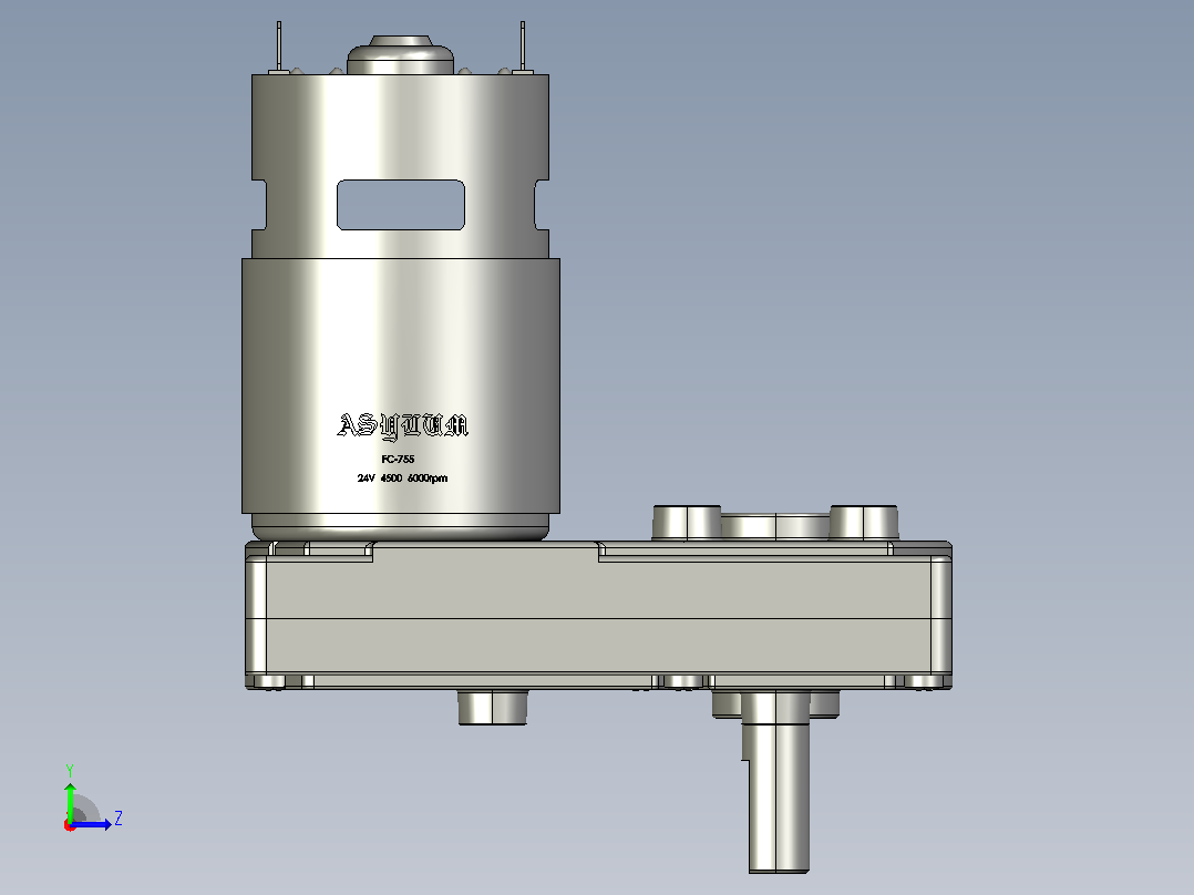FC-775微型减速电机系列左视图