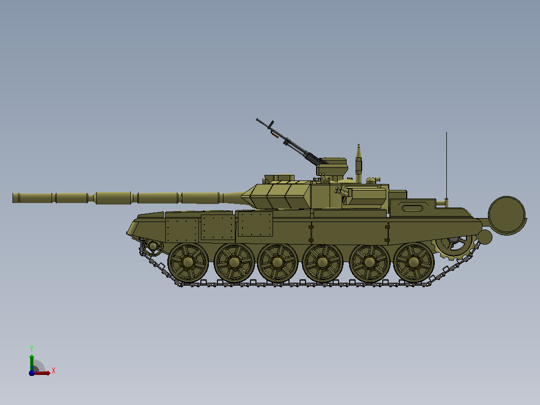T90s坦克前视图