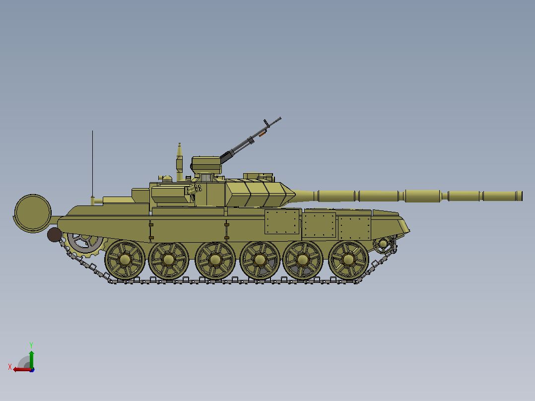 T90s坦克后视图