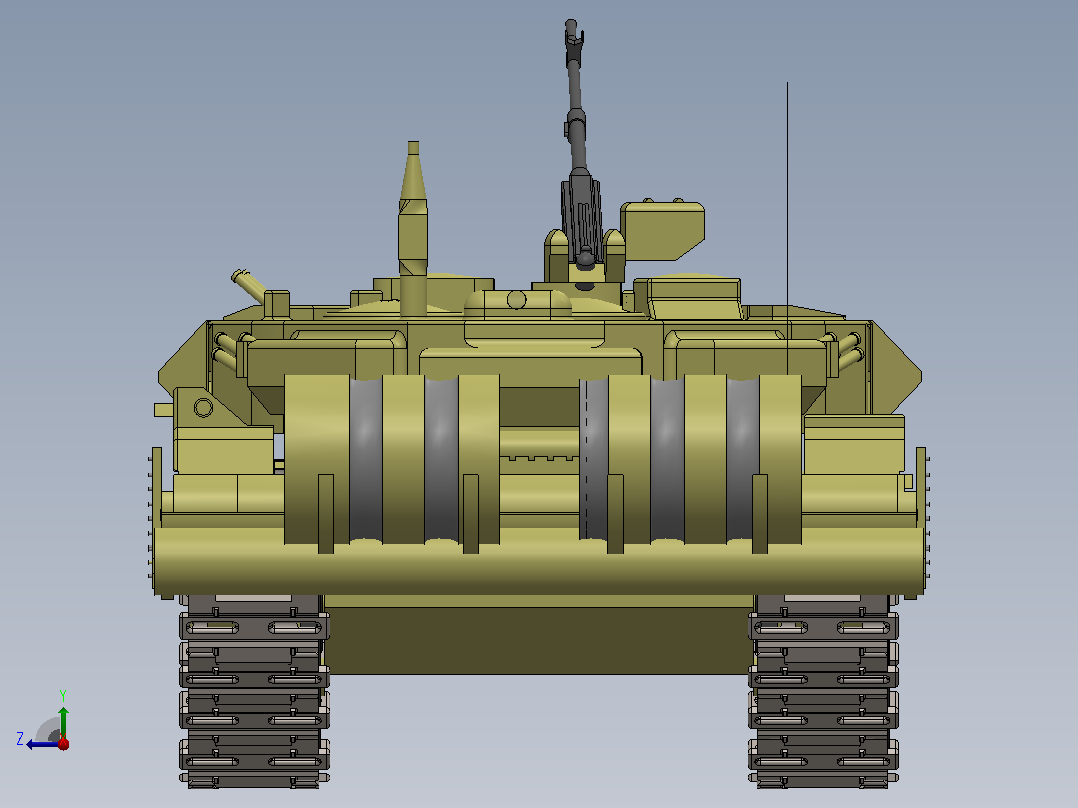 T90s坦克右视图