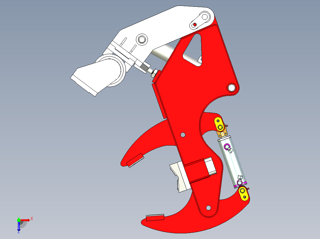 钻头操纵器夹爪俯视图
