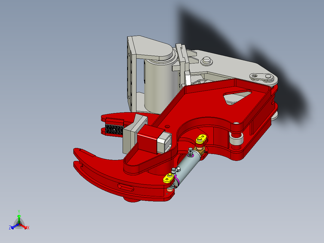 钻头操纵器夹爪正等轴测图