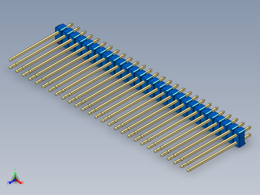 彩色公头100mil（2.54mm）系列-DS1021_blue_2x28p_100mil_Type19_rev1.0