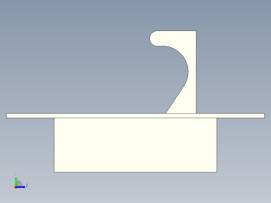 折叠挂钩左视图