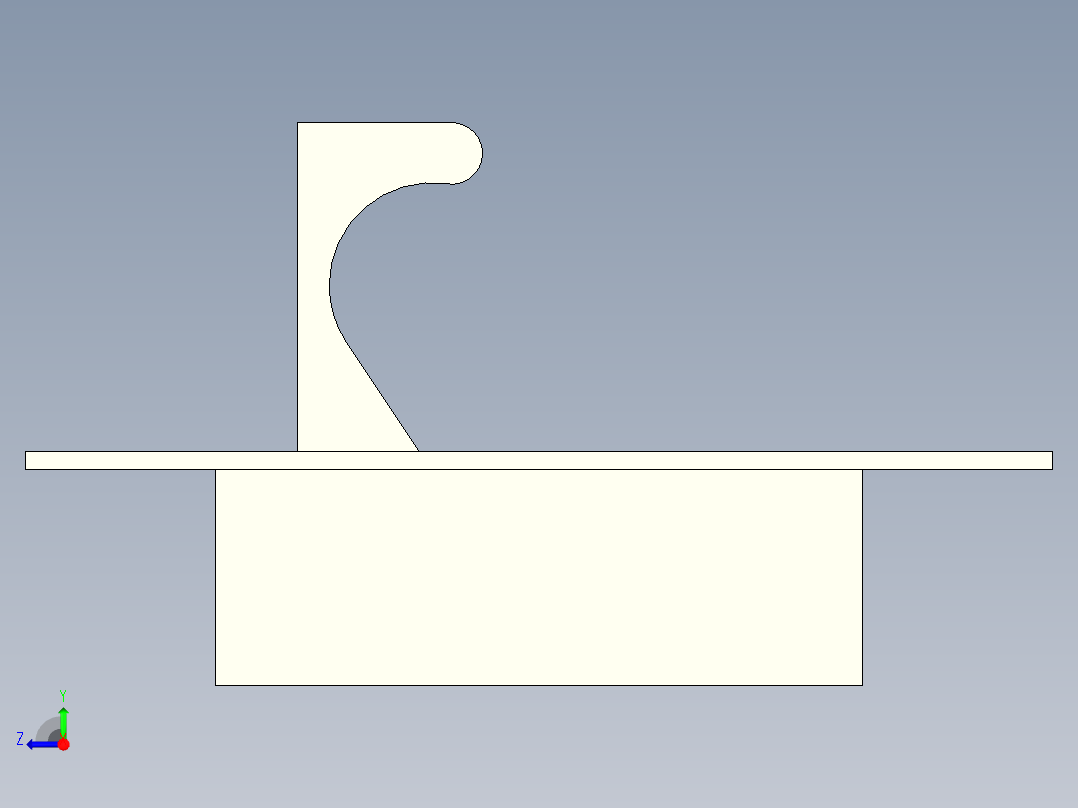 折叠挂钩右视图