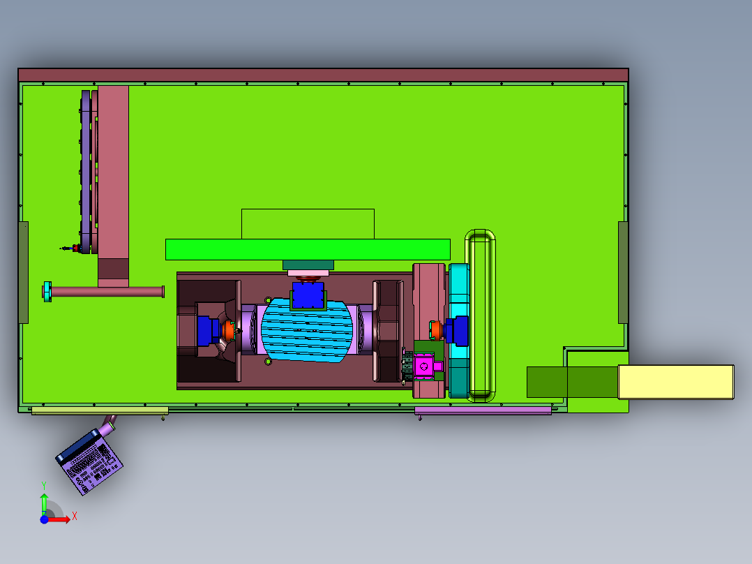 数控联动螺旋桨加工重型车铣复合机床前视图
