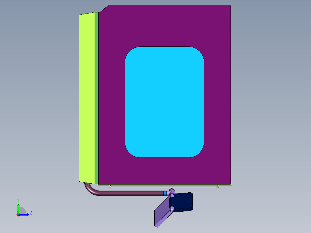 数控联动螺旋桨加工重型车铣复合机床左视图