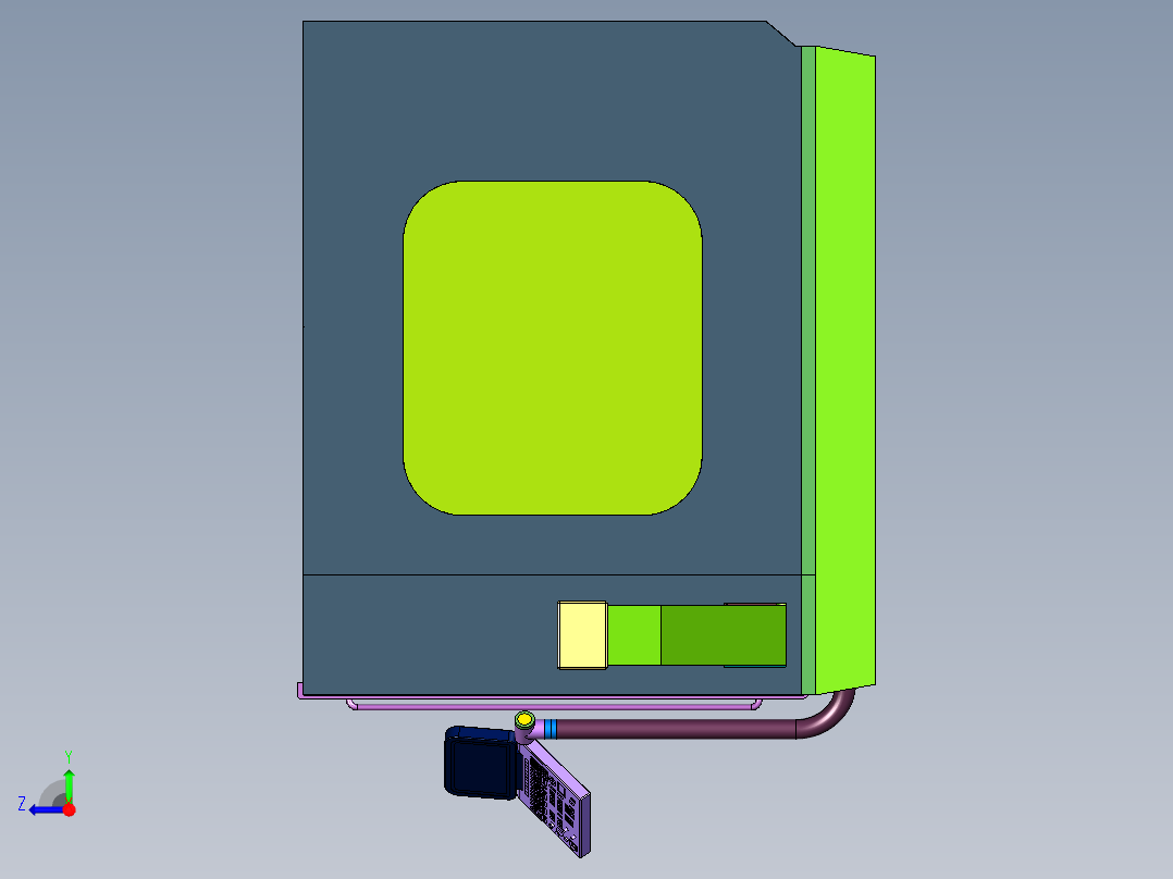 数控联动螺旋桨加工重型车铣复合机床右视图