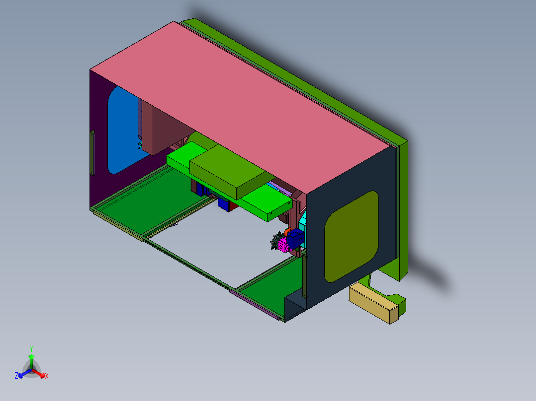 数控联动螺旋桨加工重型车铣复合机床正等轴测图