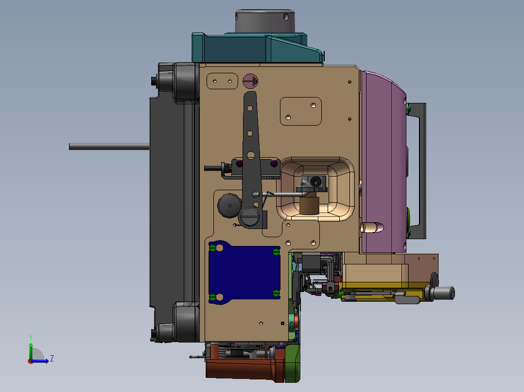 工业缝纫机 包缝机1241946===700左视图