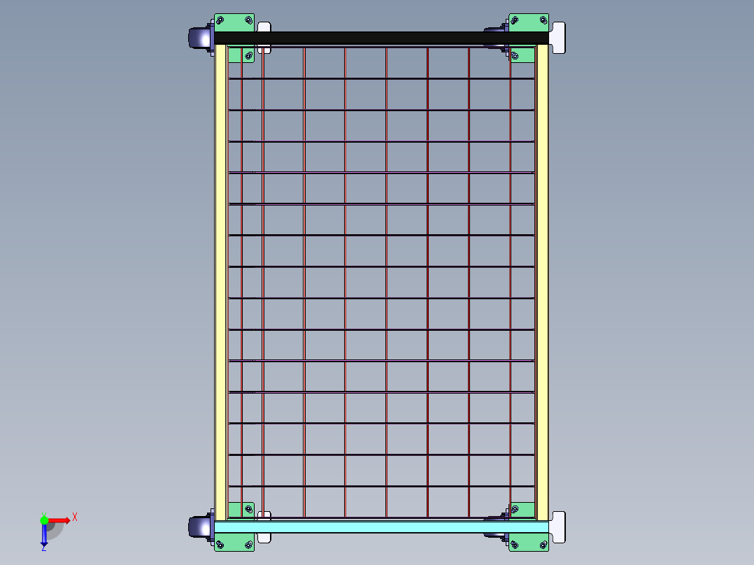 围栏搬运周转拣货车俯视图