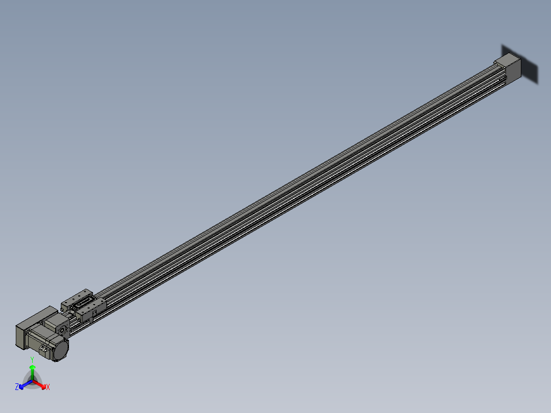 威洛博直线电机模组EB4-L40-S1400-BR-57-MS3主视图