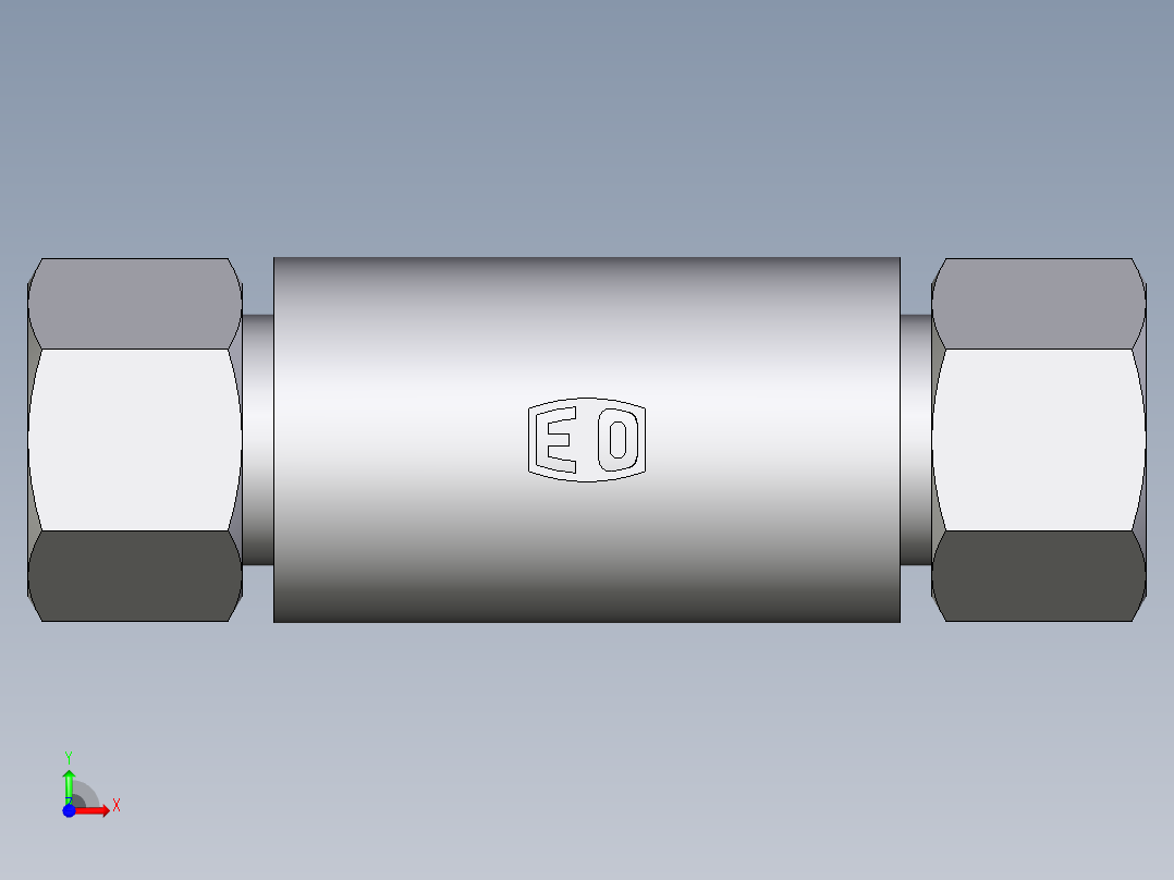 卡套式工业通用硬管接头EO_Weld_bulkhead_fitting_ESV16ZS前视图