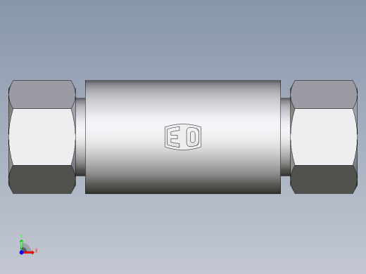 卡套式工业通用硬管接头EO_Weld_bulkhead_fitting_ESV16ZS前视缩略图