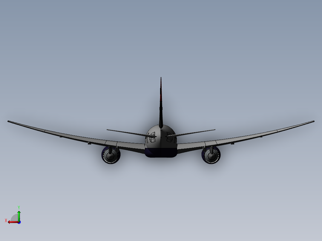 马航失踪的波音777后视图