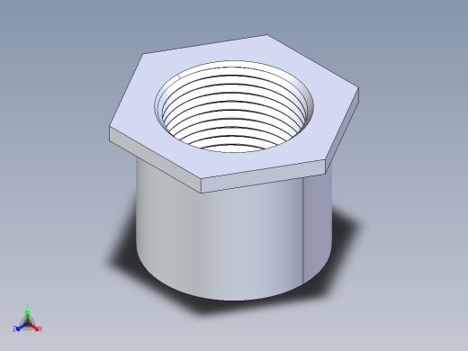 CPVC管件17-Sch80_ReducerBushing_FPTxSPIG_9838-131_1in x 0.75in正等轴测缩略图