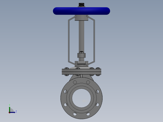 法兰闸阀-304 DN25-DN600左视缩略图