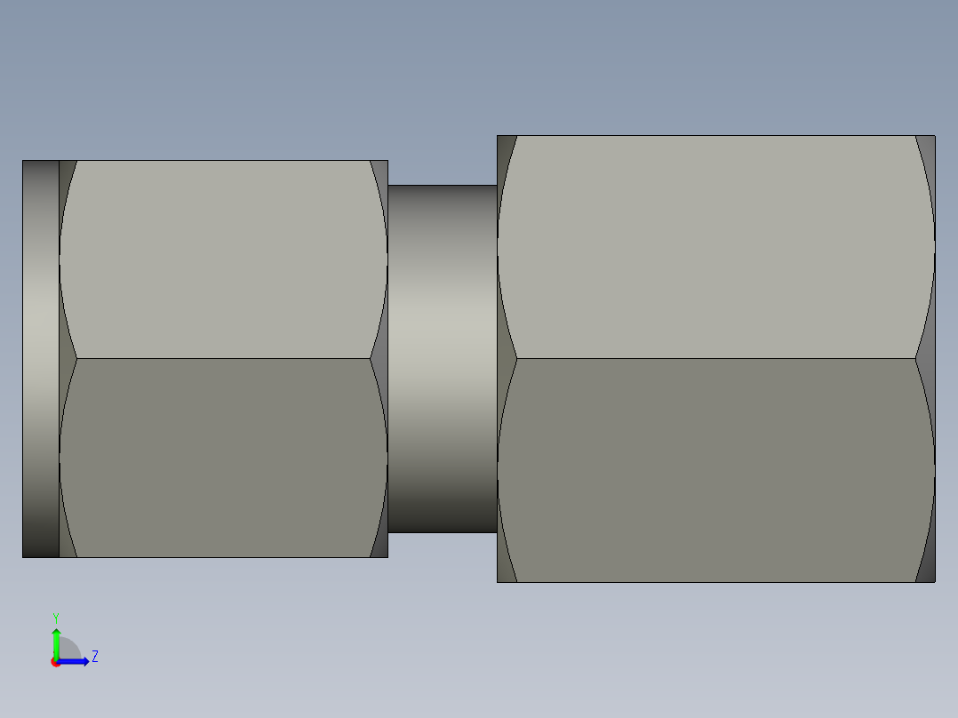 卡套式工业通用硬管接头10_gbu-s左视图