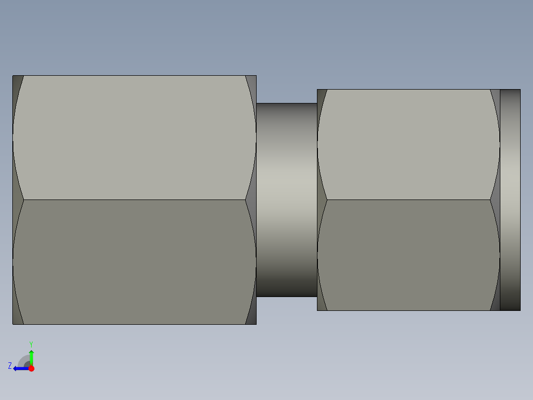 卡套式工业通用硬管接头10_gbu-s右视图