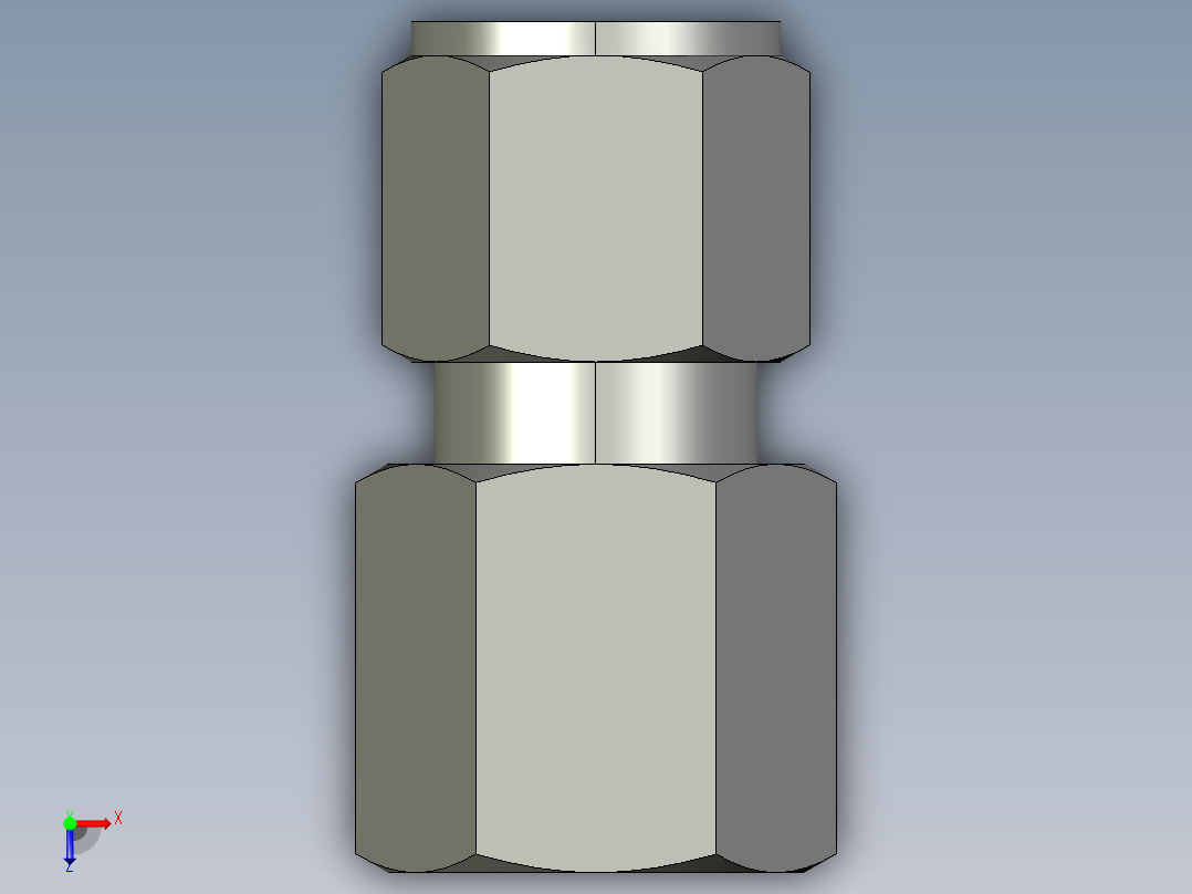 卡套式工业通用硬管接头10_gbu-s俯视图