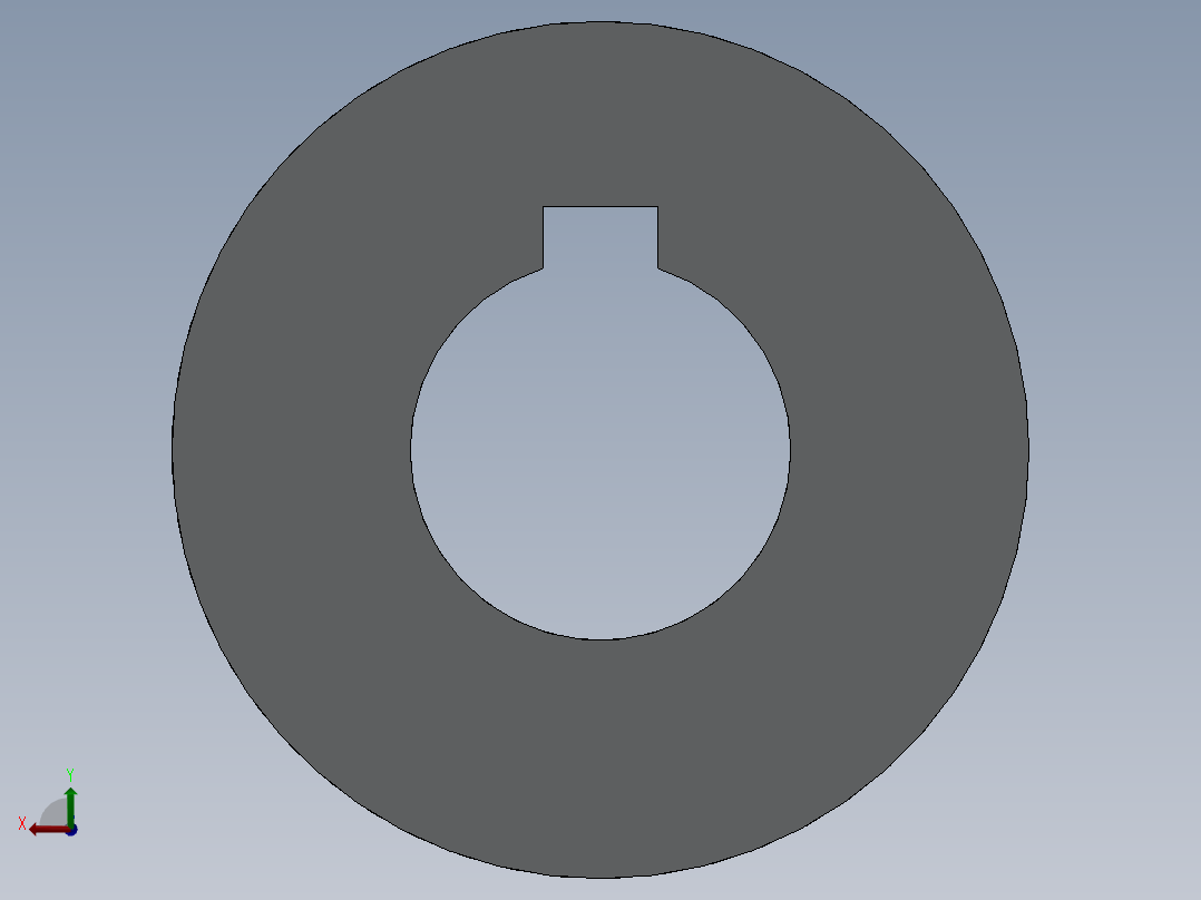 三木联轴器AL-075(改建槽尺寸）.SLDPRD后视图