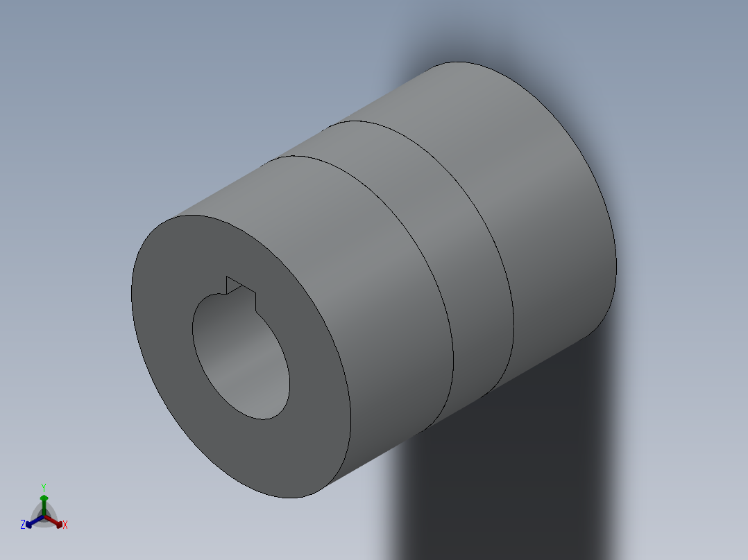 三木联轴器AL-075(改建槽尺寸）.SLDPRD正等轴测图