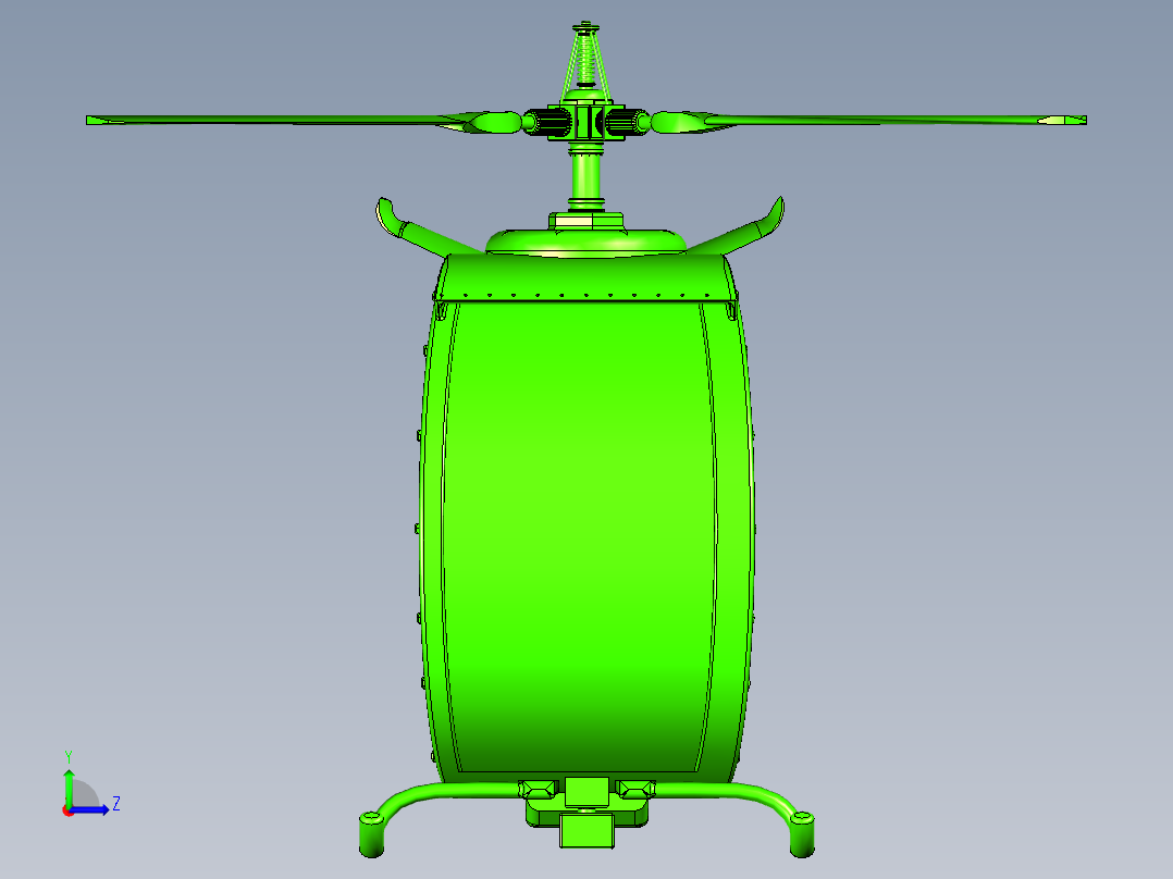 单人低空飞行器左视图