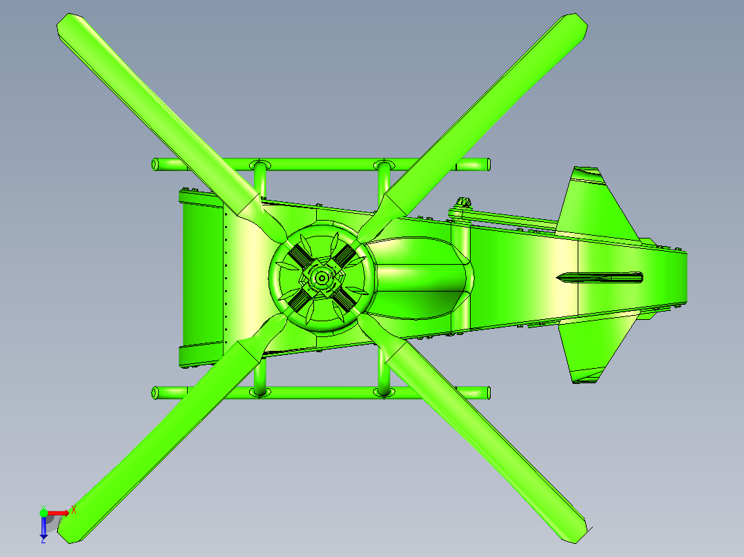 单人低空飞行器俯视图